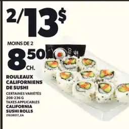Provigo ROULEAUX CALIFORNIENS DE SUSHI, 208-236 G offer