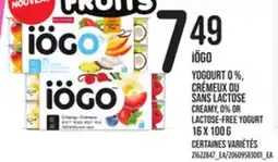 Provigo IÖGO YOGOURT 0 %, CRÉMEUX OU SANS LACTOSE offer