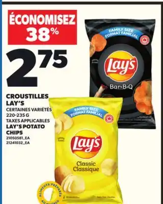 Provigo CROUSTILLES LAY'S, 220-235 G offer