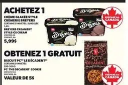 Provigo CRÈME GLACÉE STYLE CRÈMERIE BREYERS, 1,41 L offer