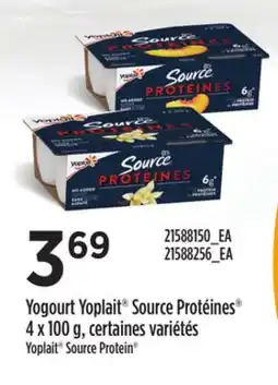 Provigo YOGOURT YOPLAIT SOURCE PROTÉINES 4 X 100 G offer