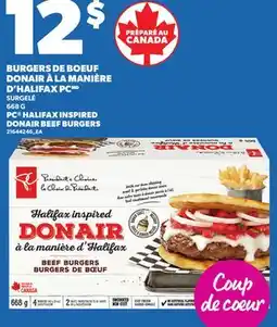 Provigo BURGERS DE BOEUF DONAIR À LA MANIÈRE D'HALIFAX PC, 668 G offer