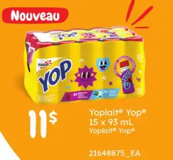 Provigo YOPLAIT YOP , 15 x 93 mL offer