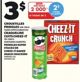 Provigo CROUSTILLES PRINGLES, 148-156 G OU CRAQUELINS CUITS CHEEZ-IT, 191-200 G offer