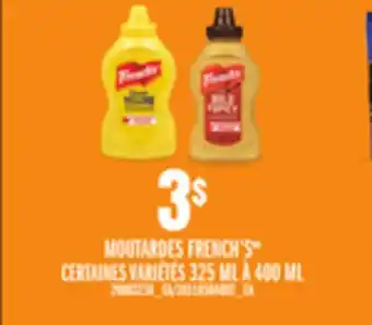 Provigo MOUTARDES FRENCH'S, 325 ML À 400 ML offer