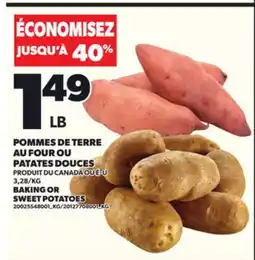 Provigo POMMES DE TERRE AU FOUR OU PATATES DOUCES offer