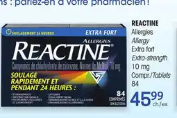 Uniprix REACTINE Allergies/Allergy Extra fort/Extra-strength 10 mg offer