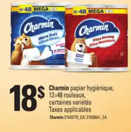 Provigo CHARMIN PAPIER HYGIÉNIQUE, 12=48 ROULEAUX offer