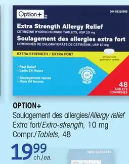 Uniprix OPTION+ Soulagement des allergies/Allergy relief Extra fort/Extra-strength offer