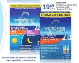 Uniprix HYDRASENSE Gouttes oculaires Emballage double/Eye drops Twin pack offer