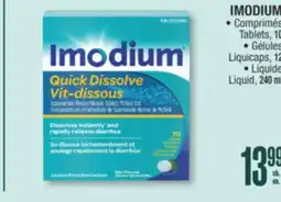Jean Coutu IMODIUM Tablets, 10 Liquicaps, 12, Liquid, 240 ml offer