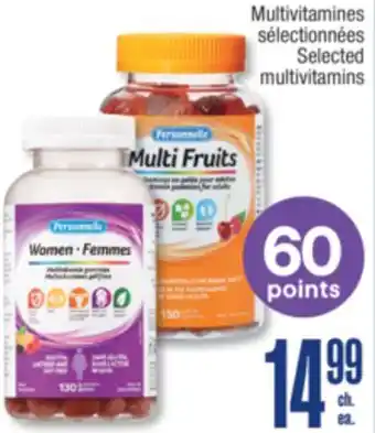Jean Coutu Personnelle Selected multivitamins offer