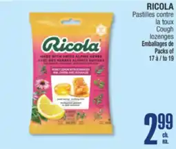 Jean Coutu RICOLA Cough lozenges offer