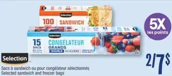 Jean Coutu Selection Selected sandwich and freezer bags offer
