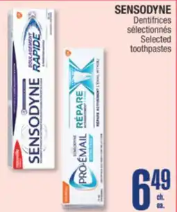 Jean Coutu SENSODYNE Selected toothpastes offer