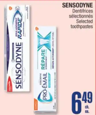 Jean Coutu SENSODYNE Selected toothpastes offer