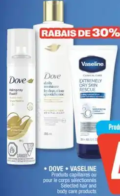 Jean Coutu DOVE, VASELINE Selected hair and body care products offer