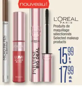 Jean Coutu L'OREAL PARIS Selected makeup products offer