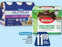 Jean Coutu Personelle Nutrium • BOOST Selected meal replacements offer