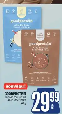 Jean Coutu GOODPROTEIN All-in-one shake offer