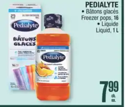 Jean Coutu PEDIALYTE Freezer pops offer