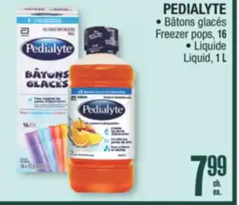 Jean Coutu PEDIALYTE Freezer pops offer
