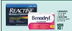 Jean Coutu BENADRYL, REACTINE offer