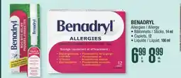 Jean Coutu BENADRYL Allergy Sticks, 14 ml Caplets, 12 Liquid, 100 ml offer