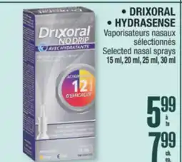 Jean Coutu DRIXORAL, HYDRASENSE Selected nasal sprays offer