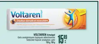 Jean Coutu VOLTAREN Emulgel Selected topical analgesic gels offer