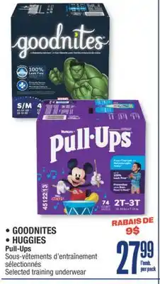 Jean Coutu GOODNITES, HUGGIES Pull-Ups Selected training underwear offer