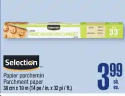 Jean Coutu SELECTION Parchment paper offer