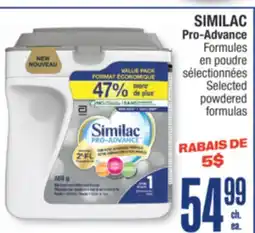 Jean Coutu SIMILAC Selected powdered formulas offer