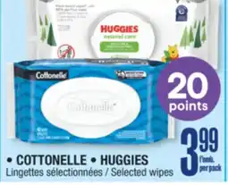Jean Coutu COTTONELLE, HUGGIES Selected wipes offer