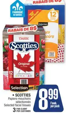 Jean Coutu SELECTION, SCOTTIES Selected facial tissues offer