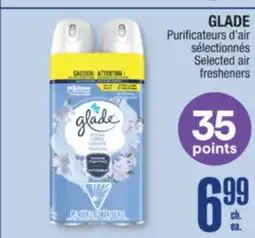 Jean Coutu GLADE Selected air fresheners offer