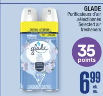Jean Coutu GLADE Selected air fresheners offer