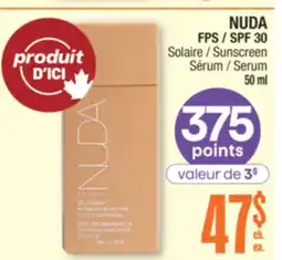 Jean Coutu NUDA SPF 30 Sunscreen Serum offer