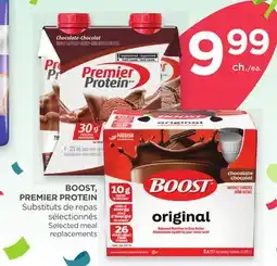 Proxim BOOST, PREMIER PROTEIN Selected meal replacements offer