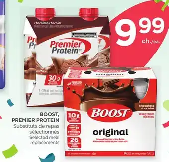 Proxim BOOST, PREMIER PROTEIN Selected meal replacements offer