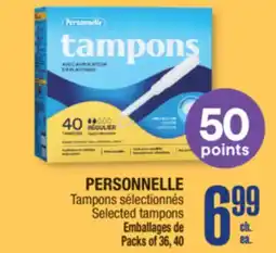 Jean Coutu PERSONNELLE Selected tampons offer