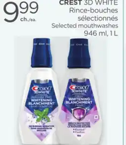 Proxim CREST 3D WHITE Selected mouthwashes offer