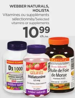 Proxim WEBBER NATURALS, HOLISTA Selected vitamins or supplements offer