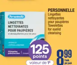 Jean Coutu PERSONNELLE Towelettes for eyelid cleansing offer