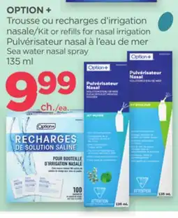 Proxim OPTION + Kit or refills for nasal irrigation, Sea water nasal spray offer
