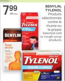 Proxim BENYLIN, TYLENOL Selected cold or cough syrup products offer