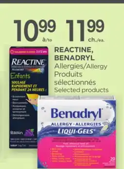 Proxim REACTINE, BENADRYL Allergy Selected products offer