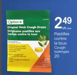 Proxim Option+ Cough lozenges offer