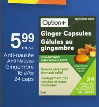 Proxim Option+ Anti Nausea Gingembre offer