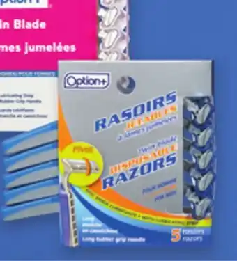 Proxim Option+ Selected disposable razors offer